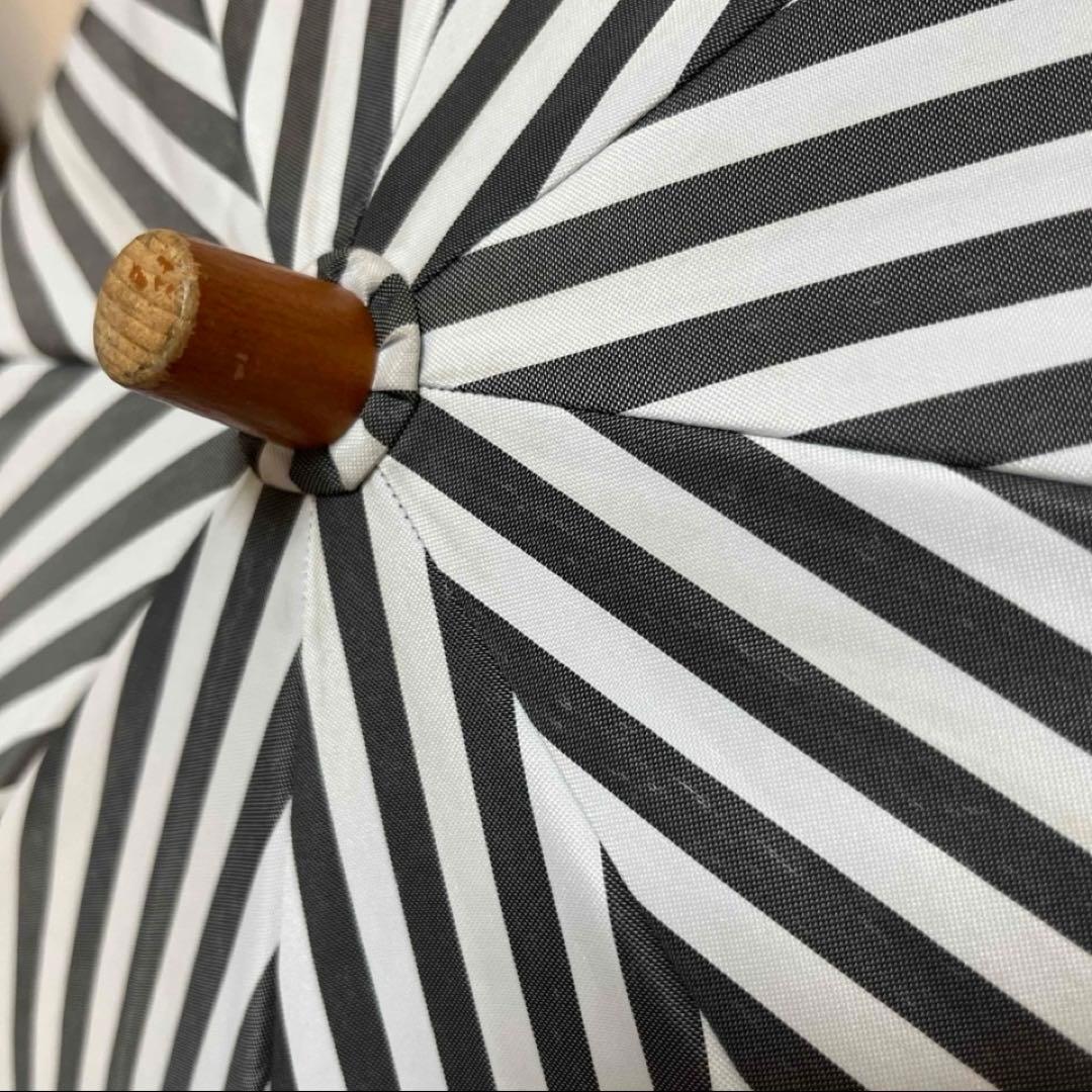 ★サンバリア100 2段折フリル白黒ストライプ
