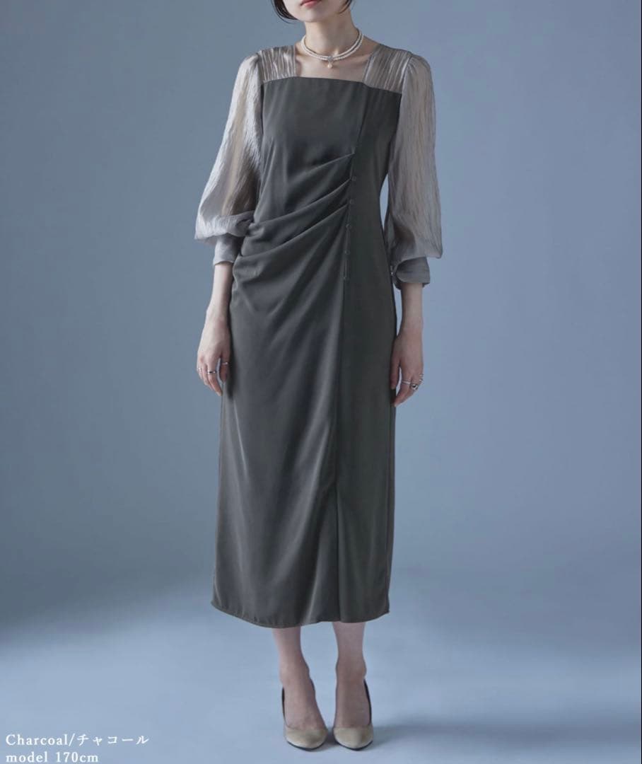 etoll. エトル　チャコール パーティードレス