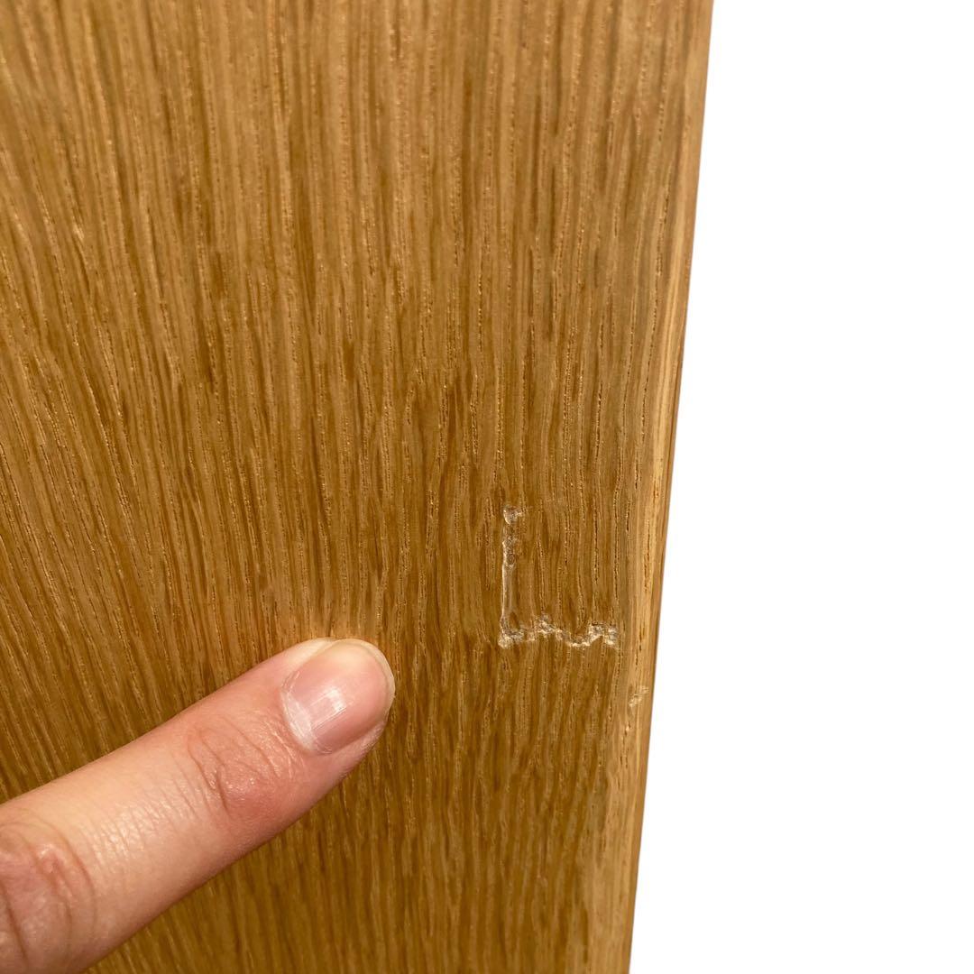 無印良品 オーク無垢材 デスクキャビネット ワイド引出し二段