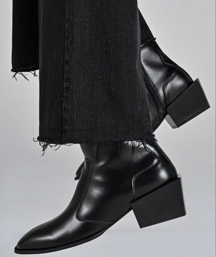 ADRER ハイソールヒールブーツ(牛革)