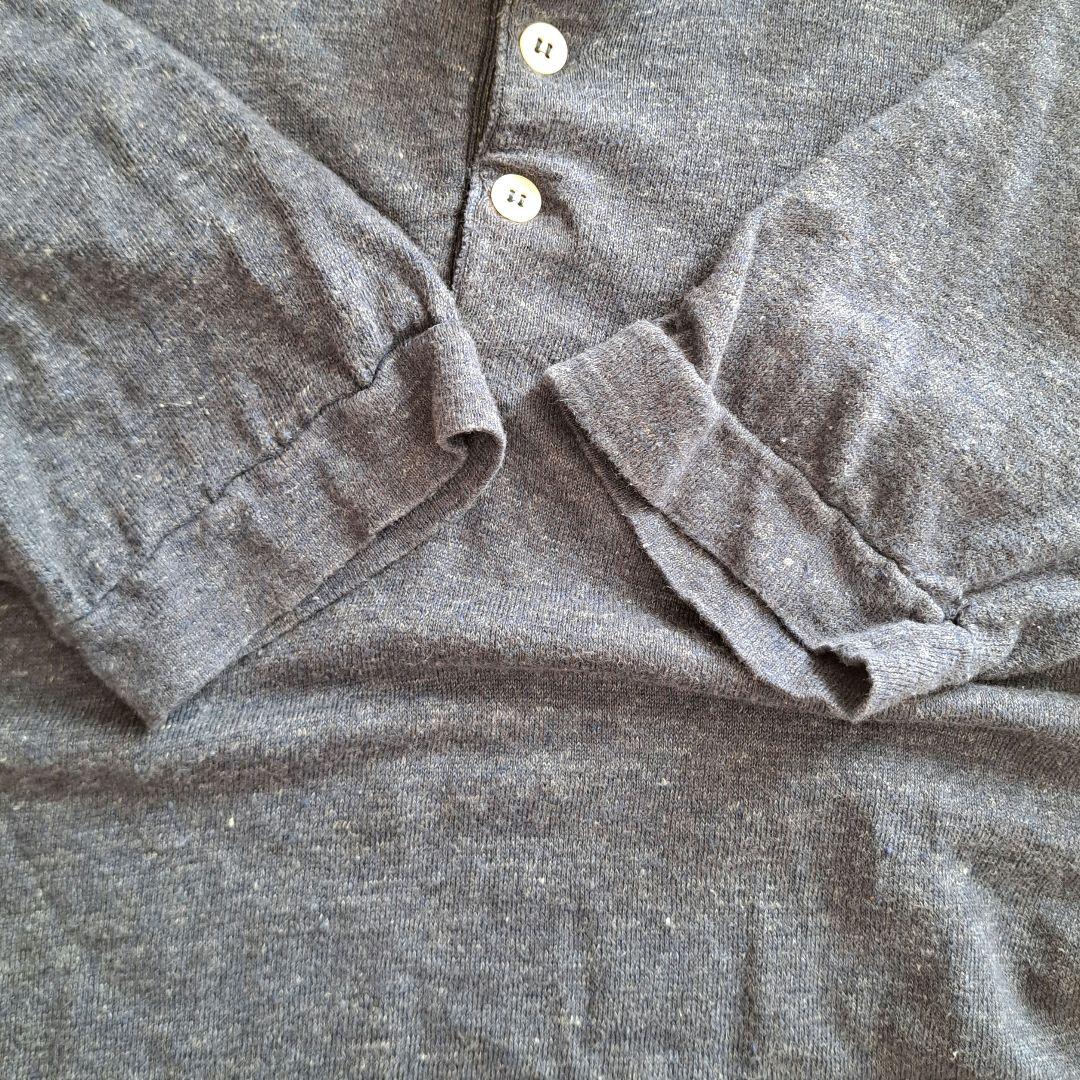 ブルネロクチネリ ニットポロシャツ リネン混 ネイビー 48サイズ