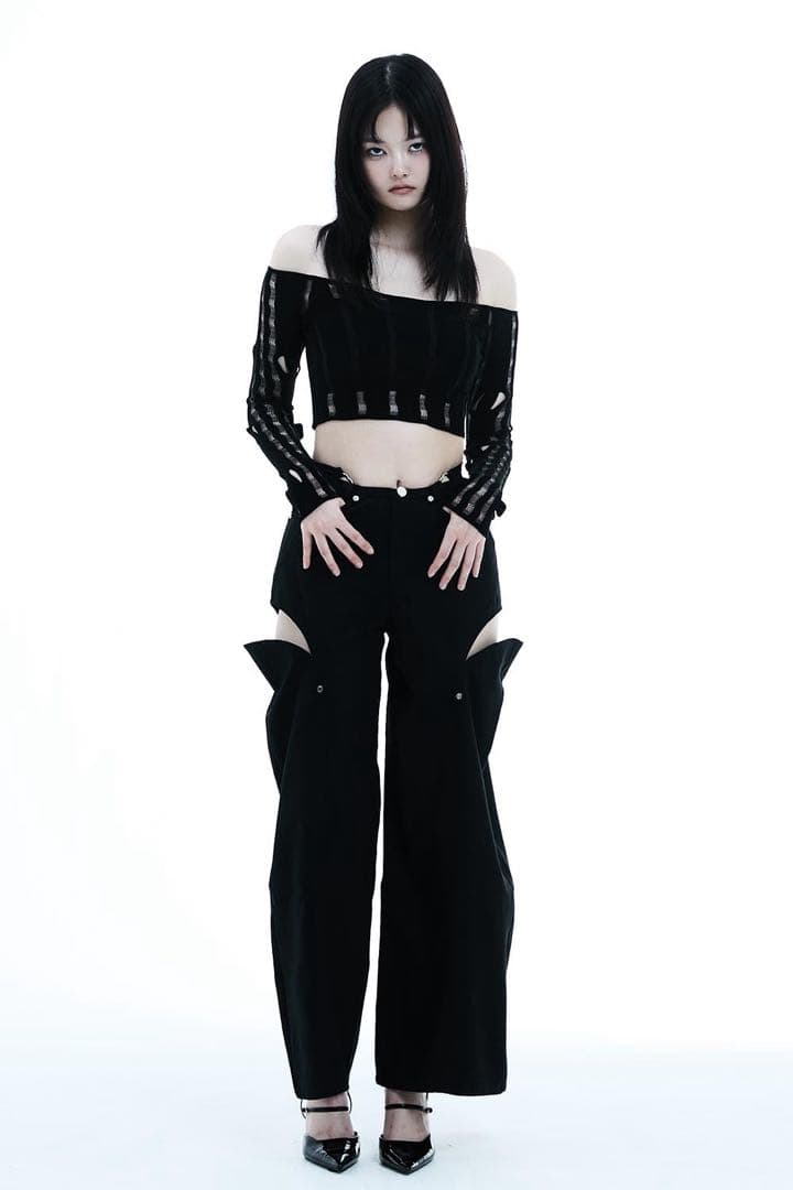 パンツ theredthread S cutting pants