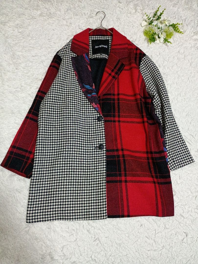 デシグアル/Desigual/ロングコート/ジャケット/46/2XL/希少/花柄