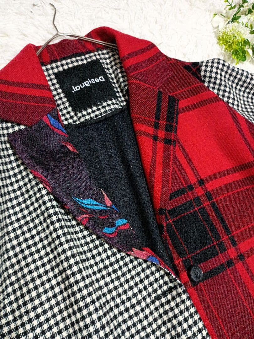 デシグアル/Desigual/ロングコート/ジャケット/46/2XL/希少/花柄