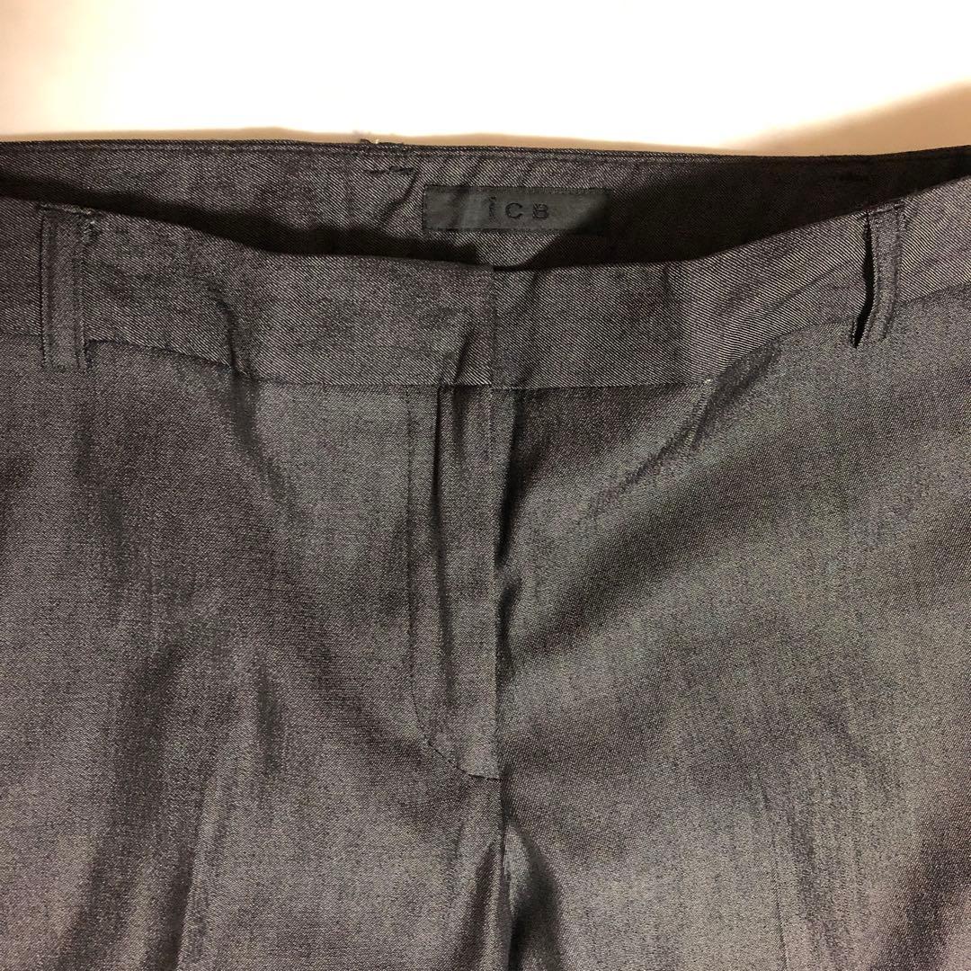 美品⭐️iCBオンワード樫山　ダークグレー スーツ　三点セット通勤、人卒園、面接