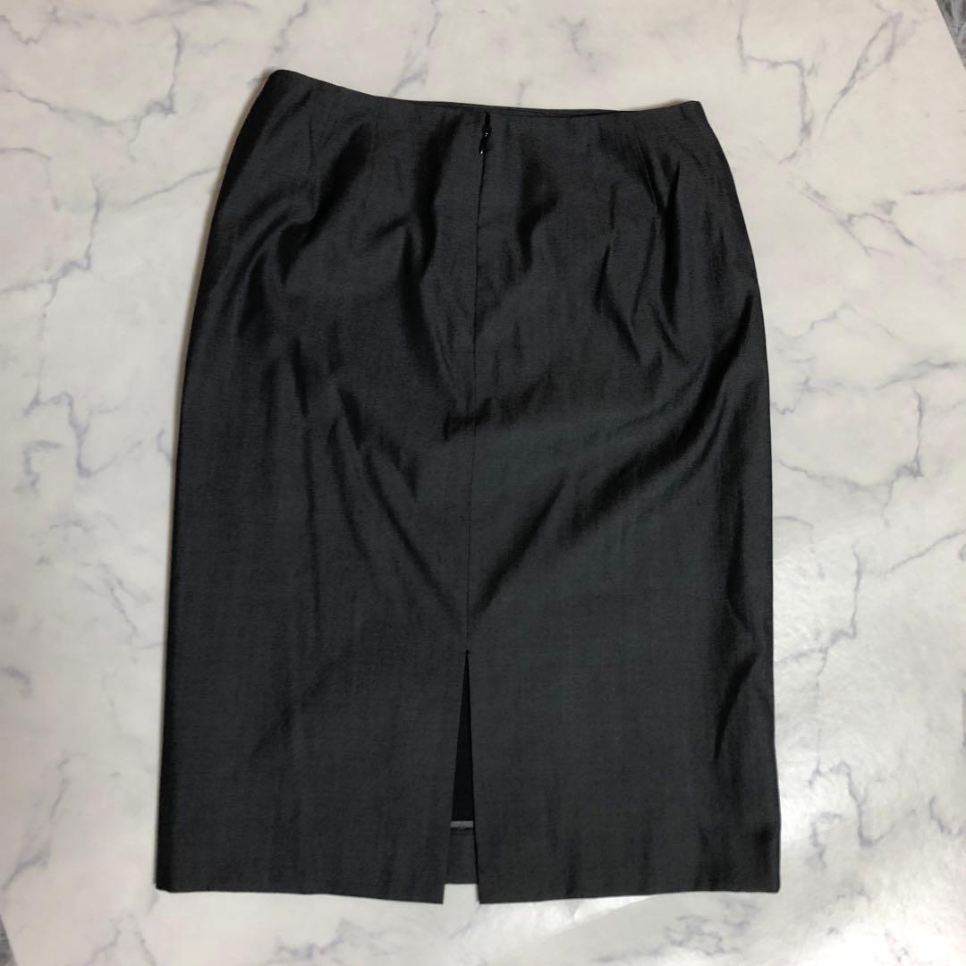 美品⭐️iCBオンワード樫山　ダークグレー スーツ　三点セット通勤、人卒園、面接