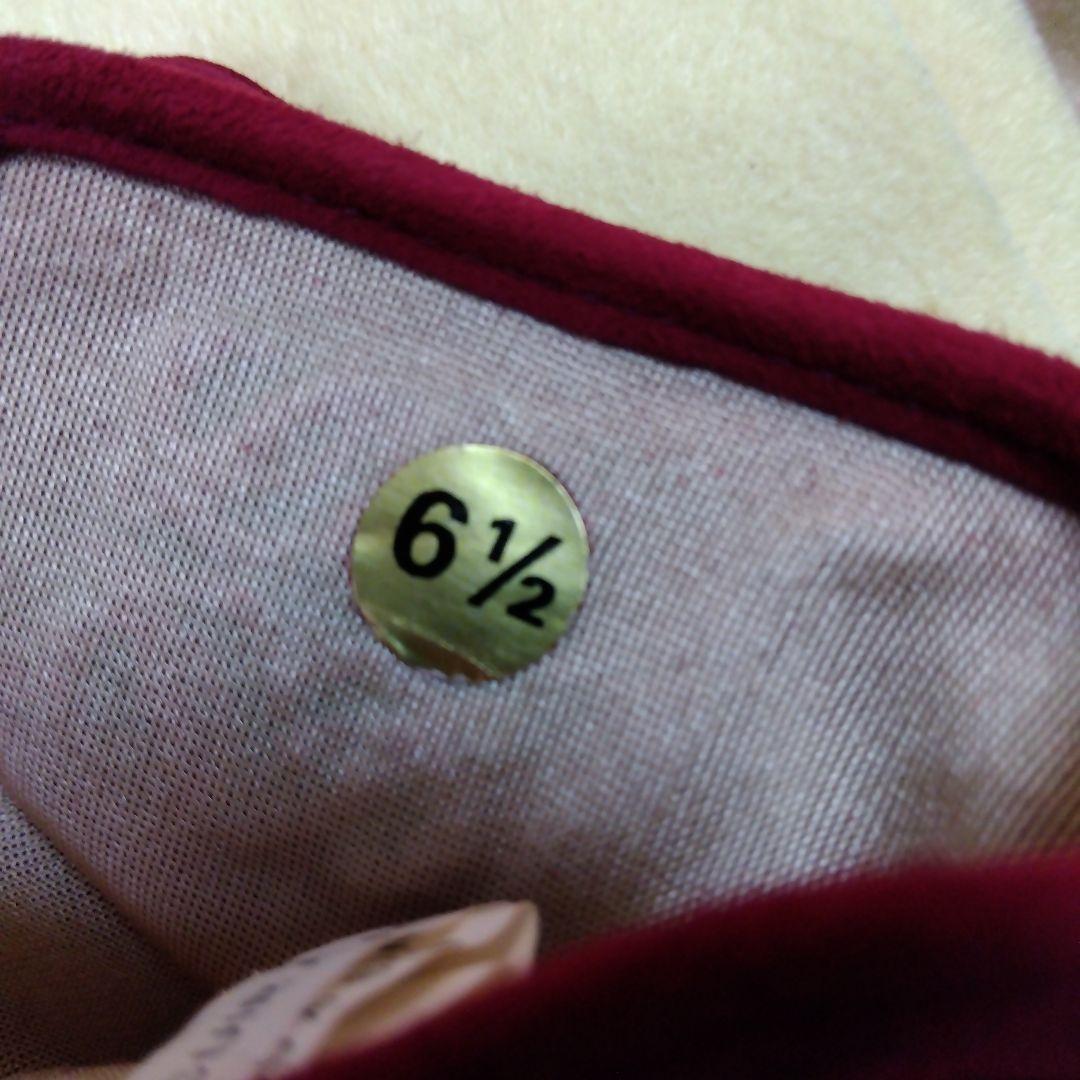 バーガンディ スエード手袋　ロエベ　6.5　新品