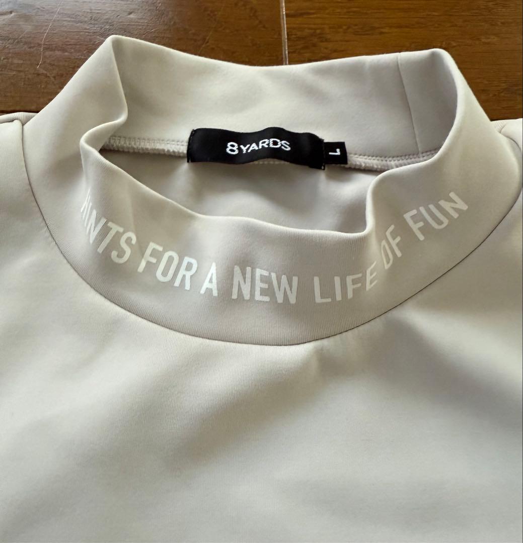 8YARDS 定番 モックネック ラテ L ハイネック 接触冷感