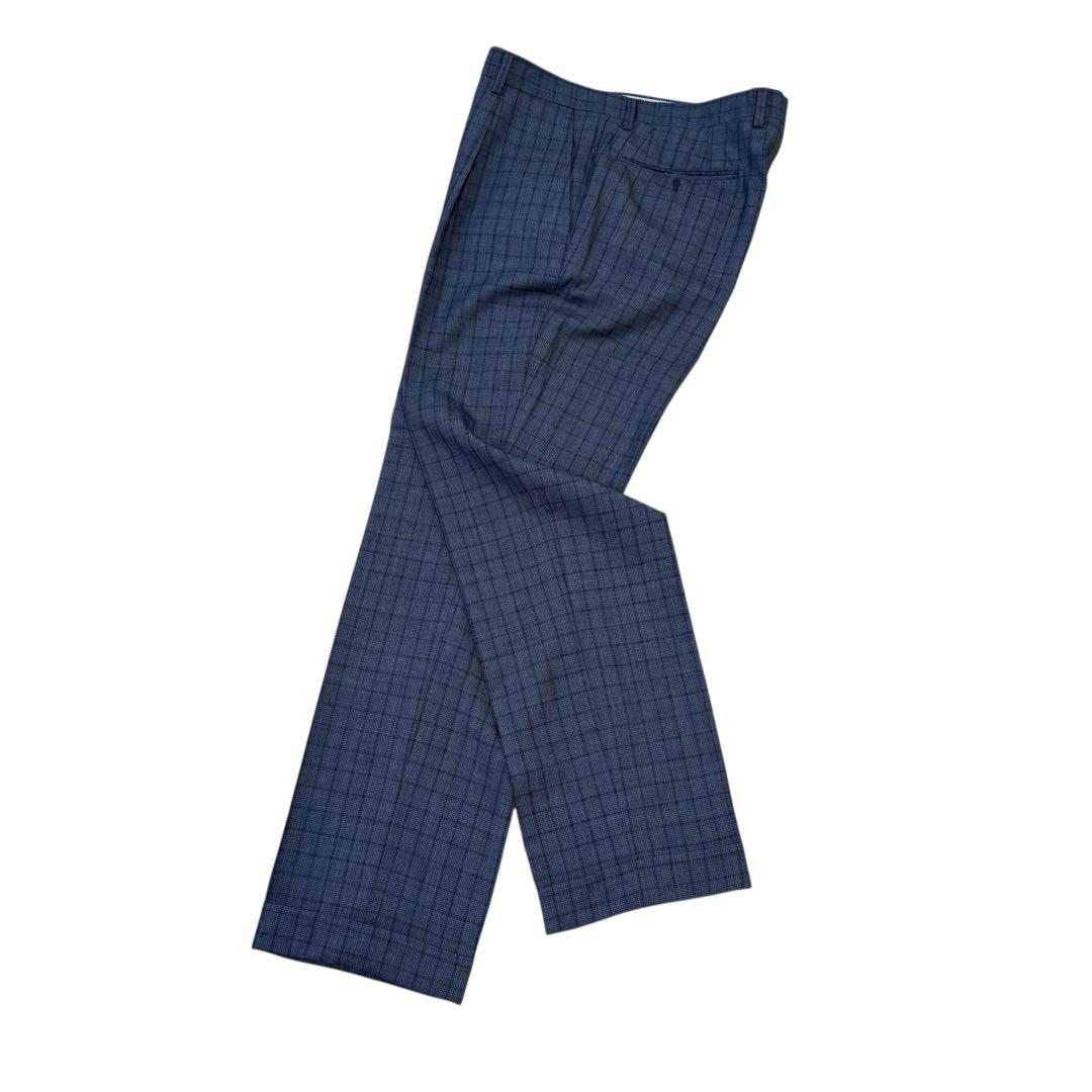 SAVILE ROW × DORMEUIL チェック柄スーツ　上下　グレー