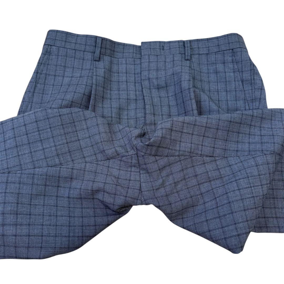 SAVILE ROW × DORMEUIL チェック柄スーツ　上下　グレー