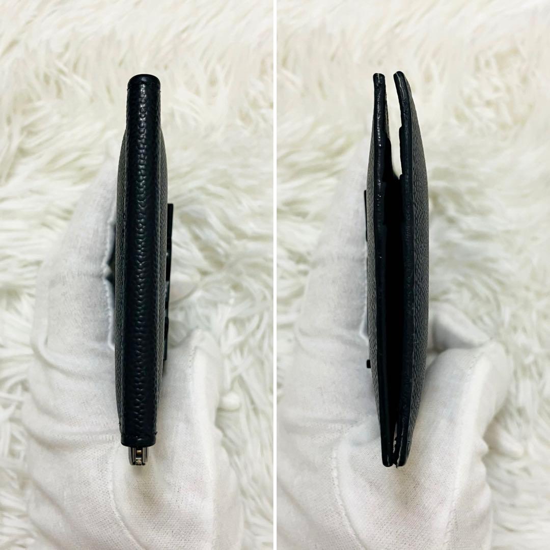 極美✨付属完備✨サンローラン マネークリップ レザー 黒