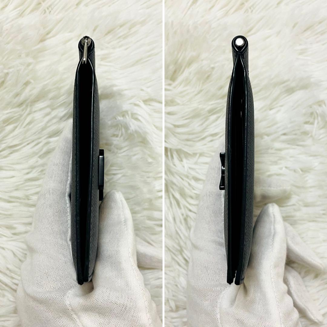 極美✨付属完備✨サンローラン マネークリップ レザー 黒