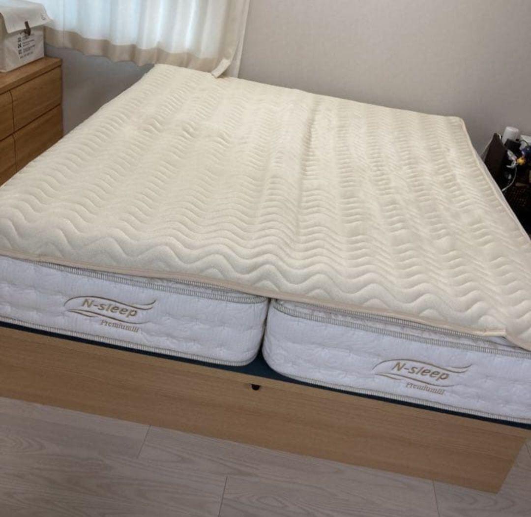 美品　ニトリ　マットレス　跳ね上げベッド　Nスリープ　敷きパット付き