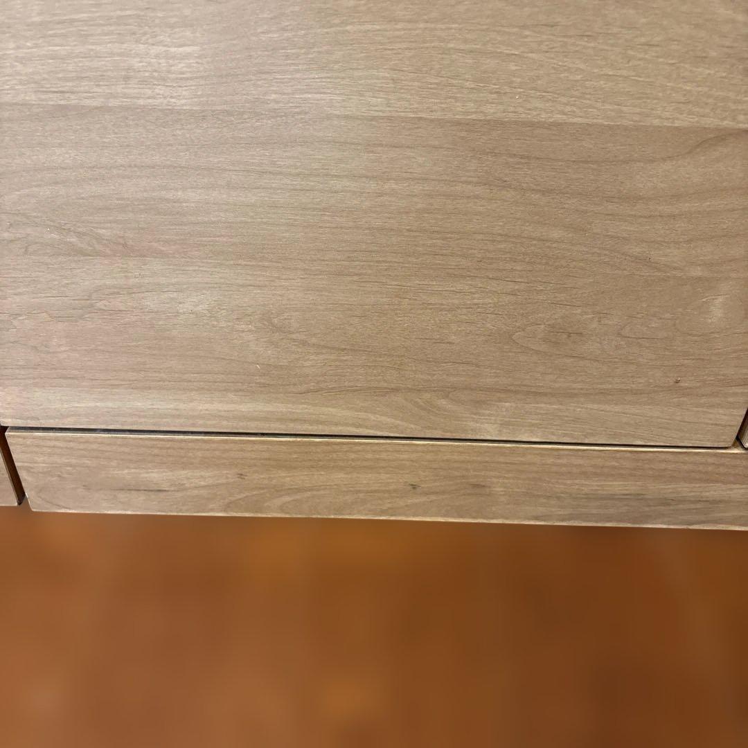 美品！堀田木工カウンター カップボード ナチュラル木目調 食器棚 3段引き出し