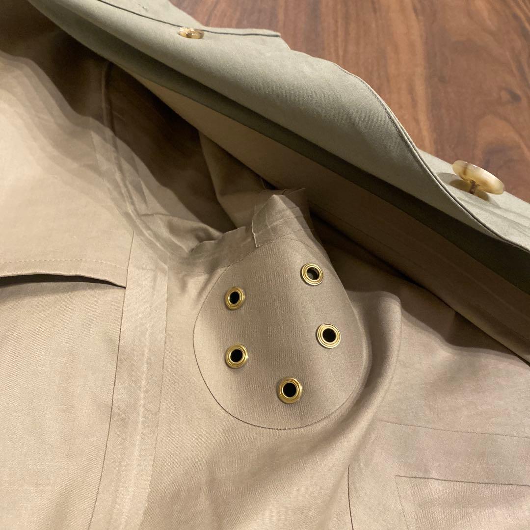 トラディショナルウェザーウェア フード付き トレンチコート（カーキ色）