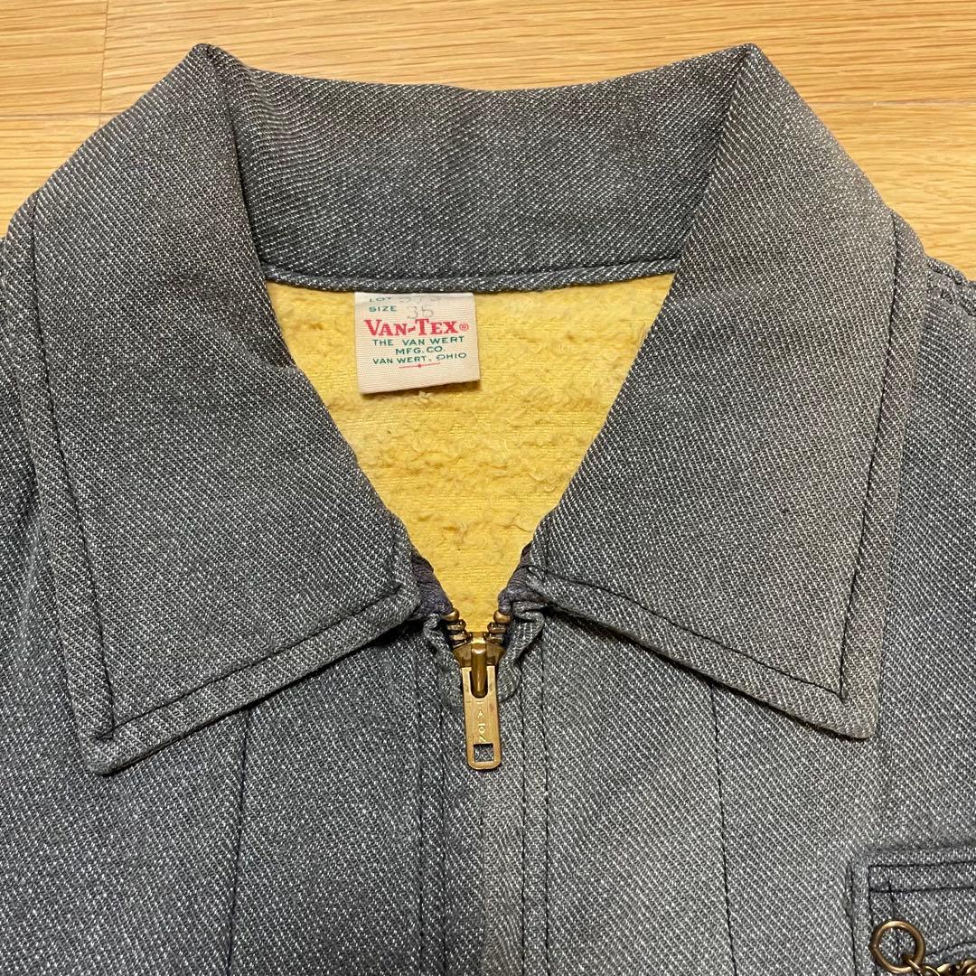 【ワード101】ビンテージ VAN-TEX 黒シャン ワーク ジャケット