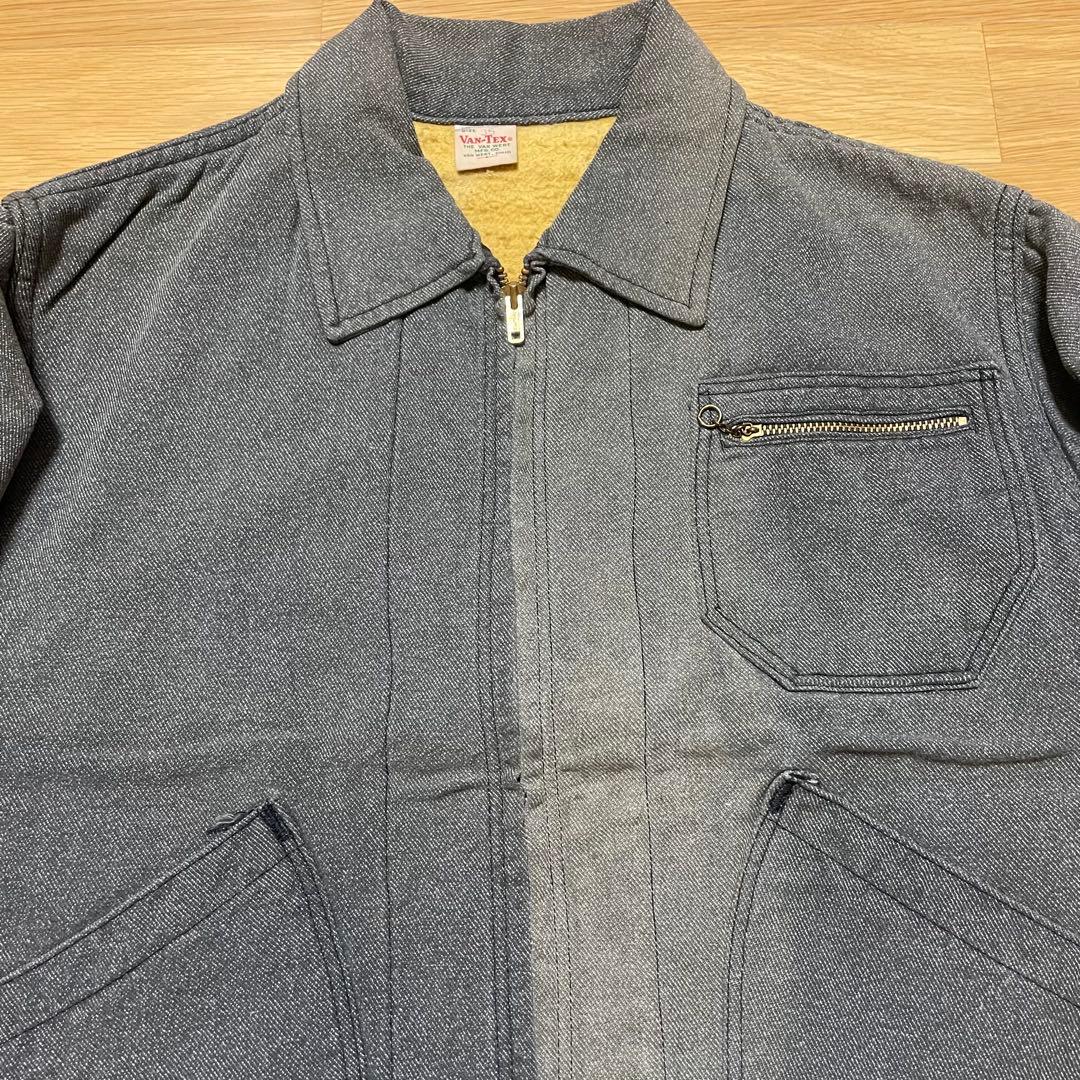 【ワード101】ビンテージ VAN-TEX 黒シャン ワーク ジャケット