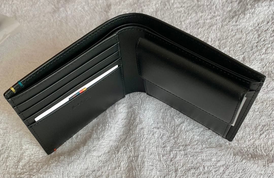 ポースルミス 2つ折り財布 ブラック　新品未使用 553410P854