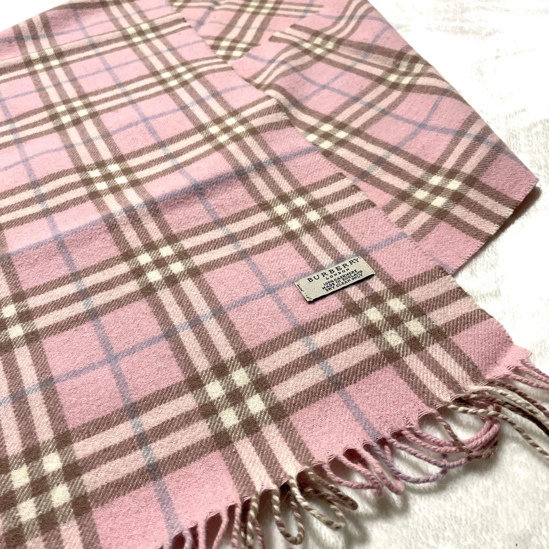 美品⭐︎ BURBERRY LONDON カシミヤ100％　超大判　マフラー