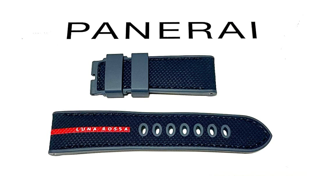 パネライ純正 ルナロッサブルーストラップ 24mm MXE0Q5ZK