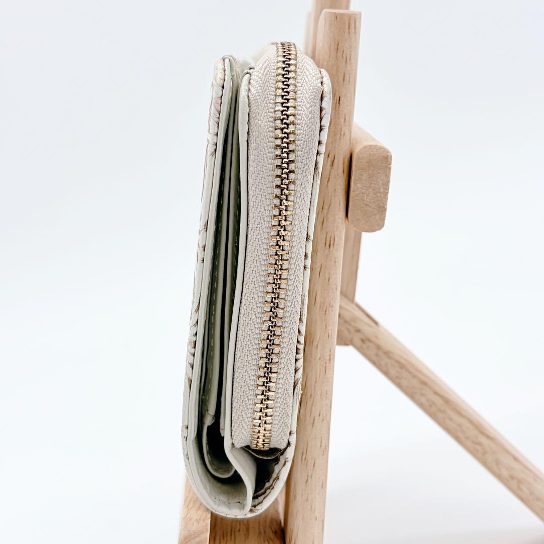 文庫屋大関 日本製 ロカイユ ベビーピンク ぐるっとファスナー ラウンドジップ