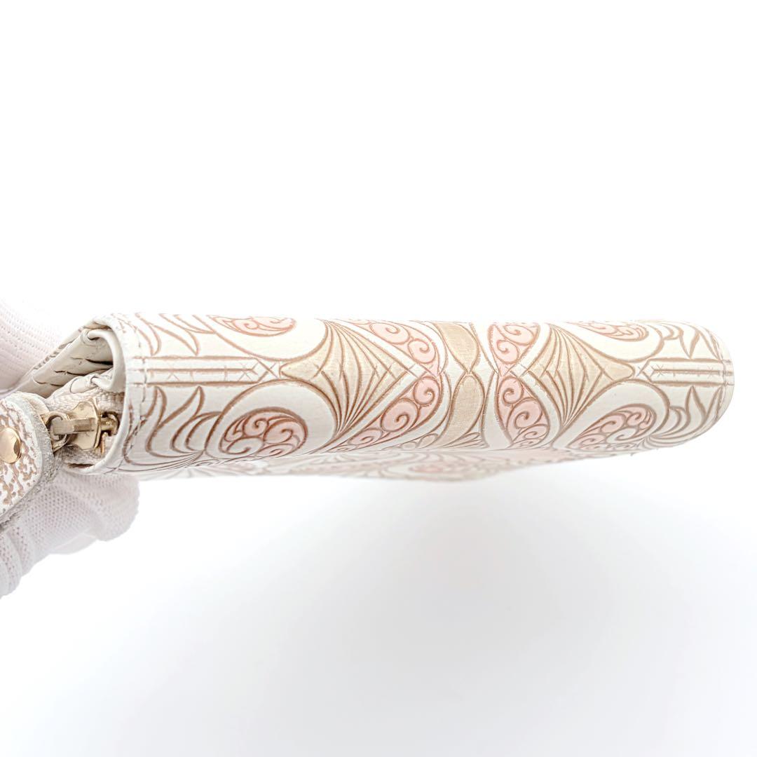 文庫屋大関 日本製 ロカイユ ベビーピンク ぐるっとファスナー ラウンドジップ