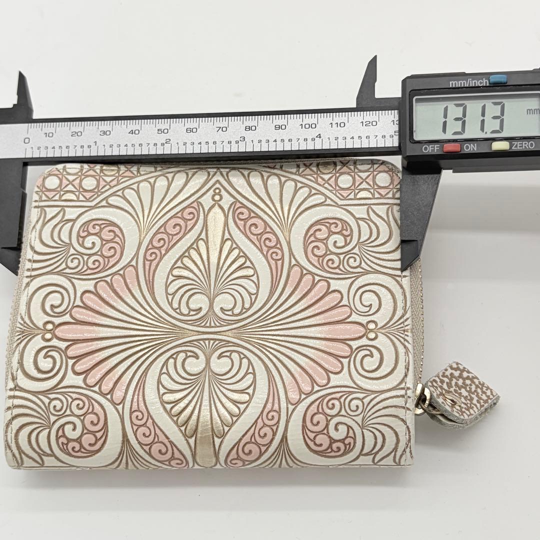 文庫屋大関 日本製 ロカイユ ベビーピンク ぐるっとファスナー ラウンドジップ