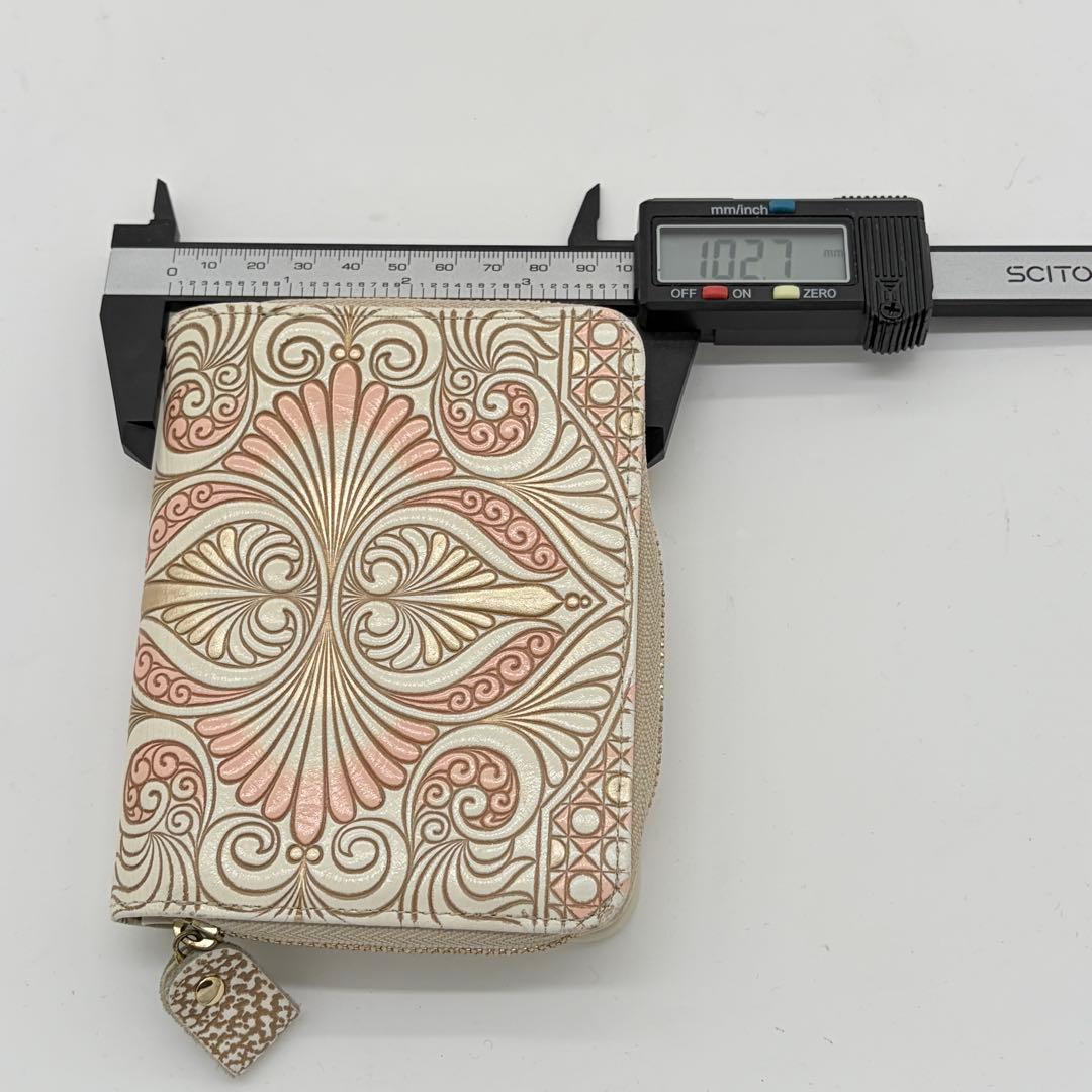 文庫屋大関 日本製 ロカイユ ベビーピンク ぐるっとファスナー ラウンドジップ