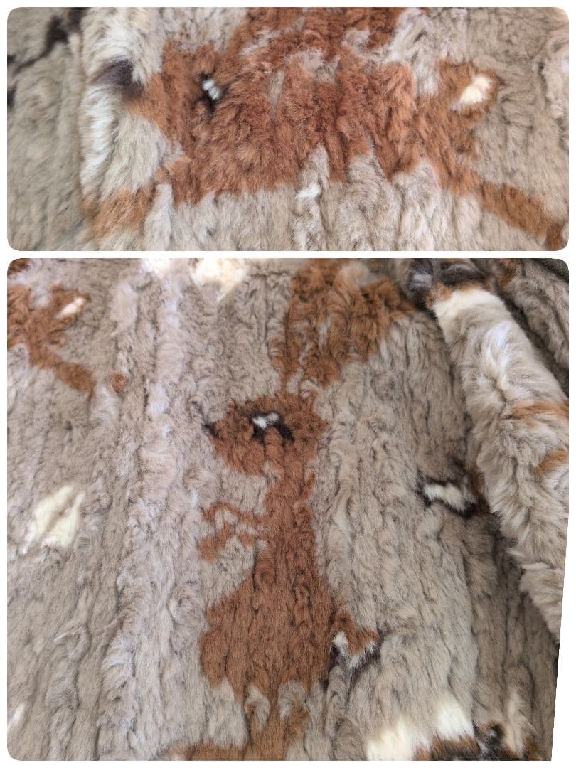 日本製★OLLEBOREBLA　フード付きコート　ぶたさん　ビーズ　バンビ