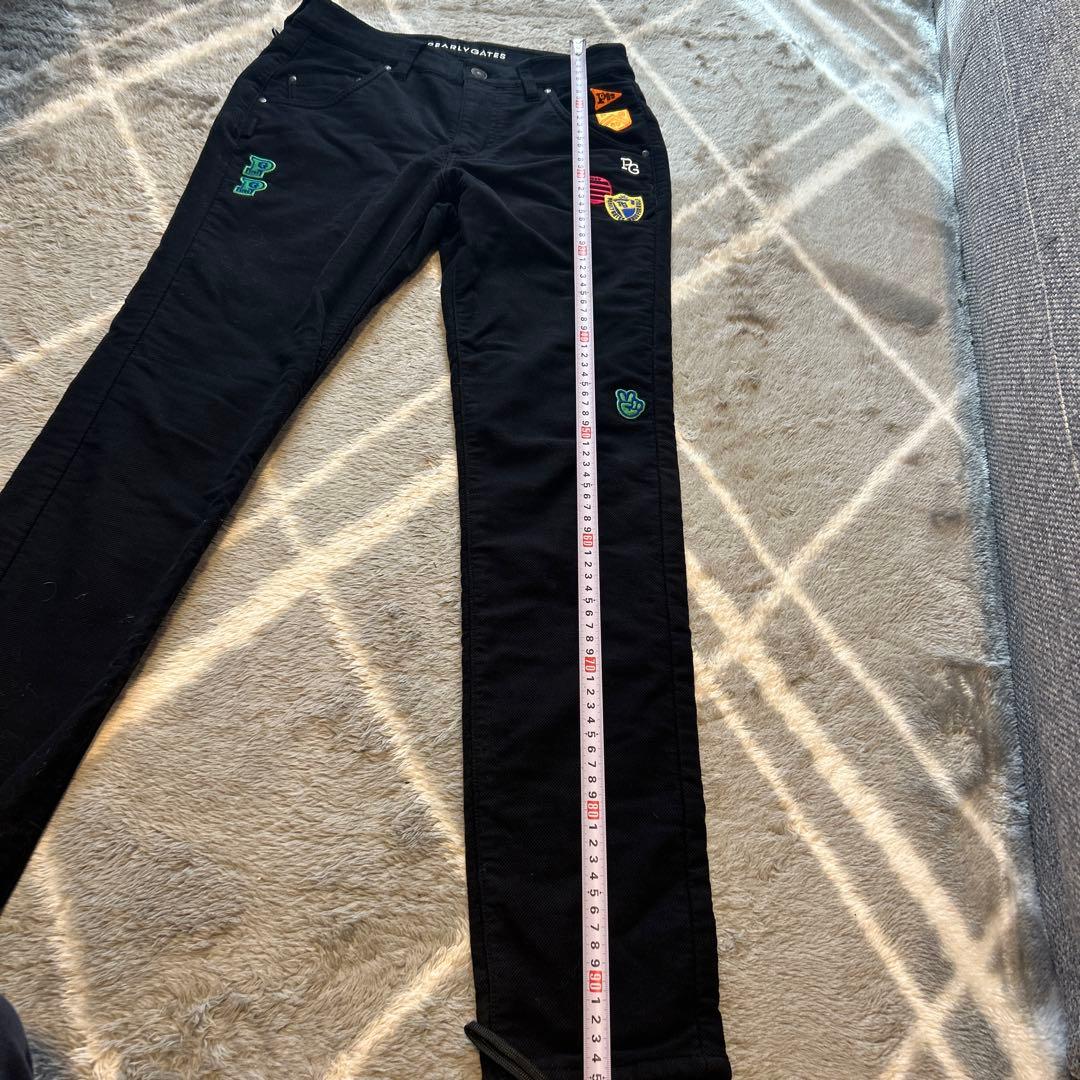 【ほぼ新品】PG 刺繍パッチ付き黒スキニーパンツ