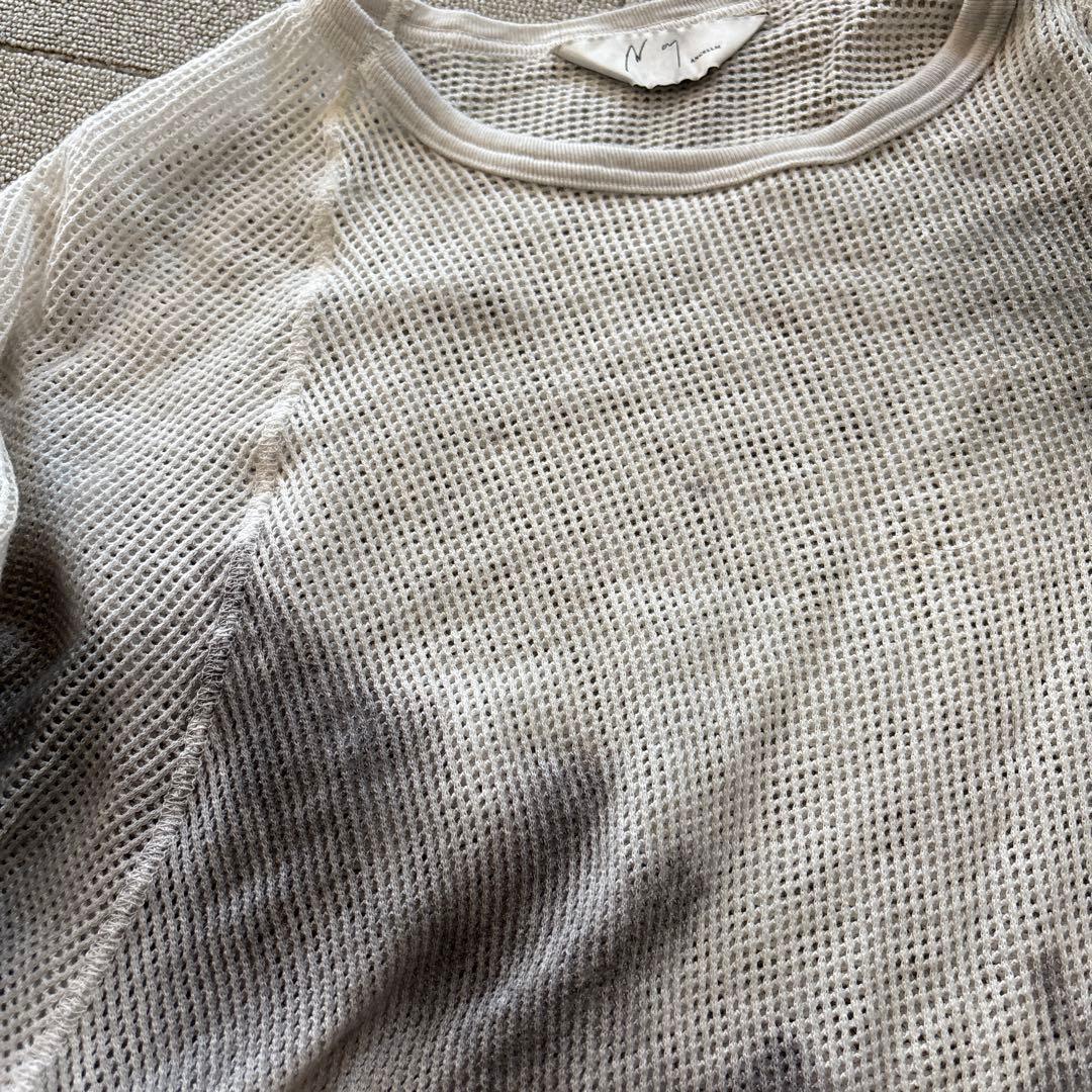 トップス ANCELLM DYED MESH LS T-SHIRT (BLACK)