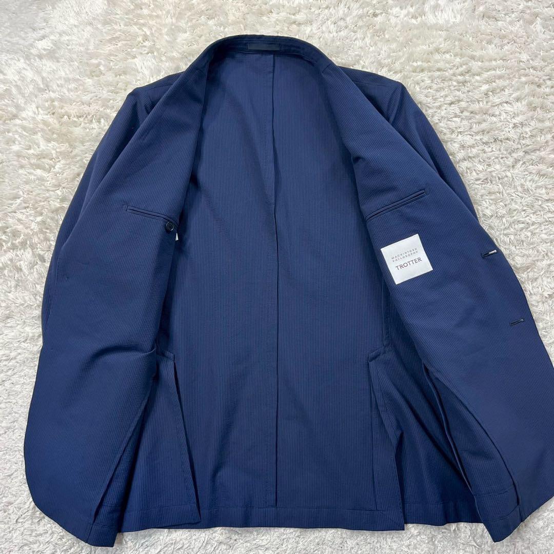 極美品✨マッキントッシュ トロッター セットアップ ネイビー シアサッカー L位