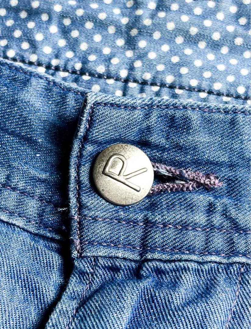 【45R】45rpm コットンリネン ペインターパンツ ライトインディゴ M