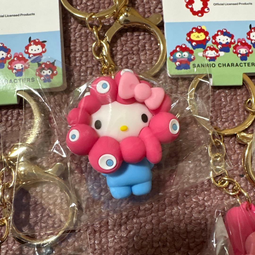 ミャクミャクサンリオ 立体マスコットカラーキーホルダー 5種セット パステル