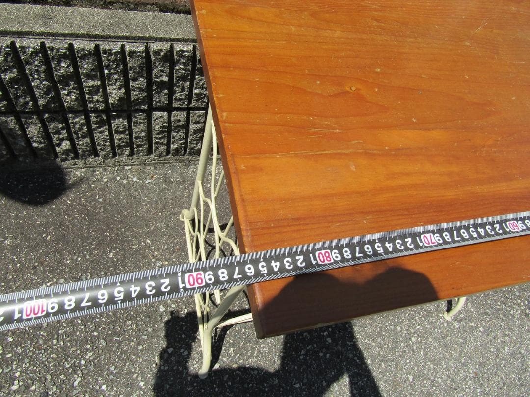 レトロ、アンティーク　アイアンテーブル　作業デスク