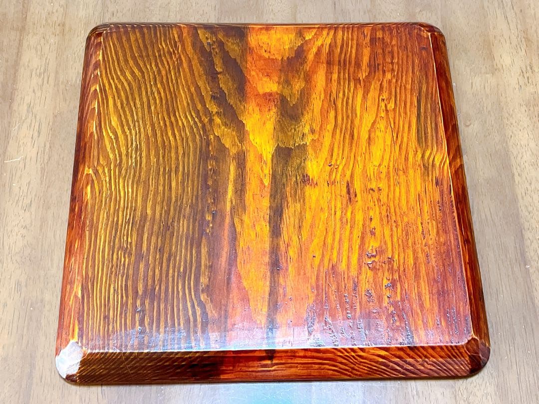 時代物 お膳 讃岐彫り 正方形 お盆 アンティーク 漆器 トレー 木彫り ３枚組