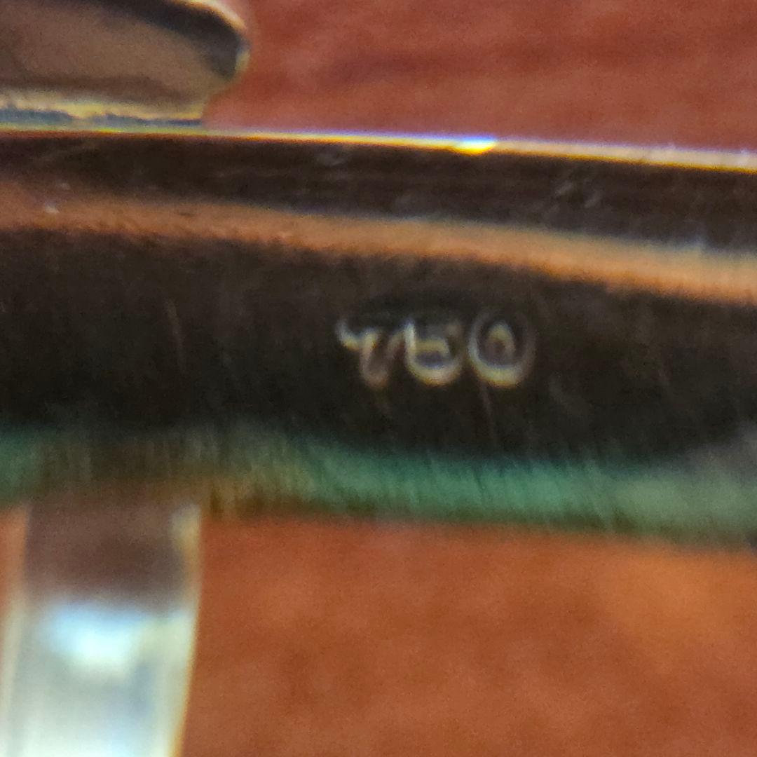 ROLEX 時計レザーベルクロコダイル型押しグリーン系/K18尾錠&バネ棒付