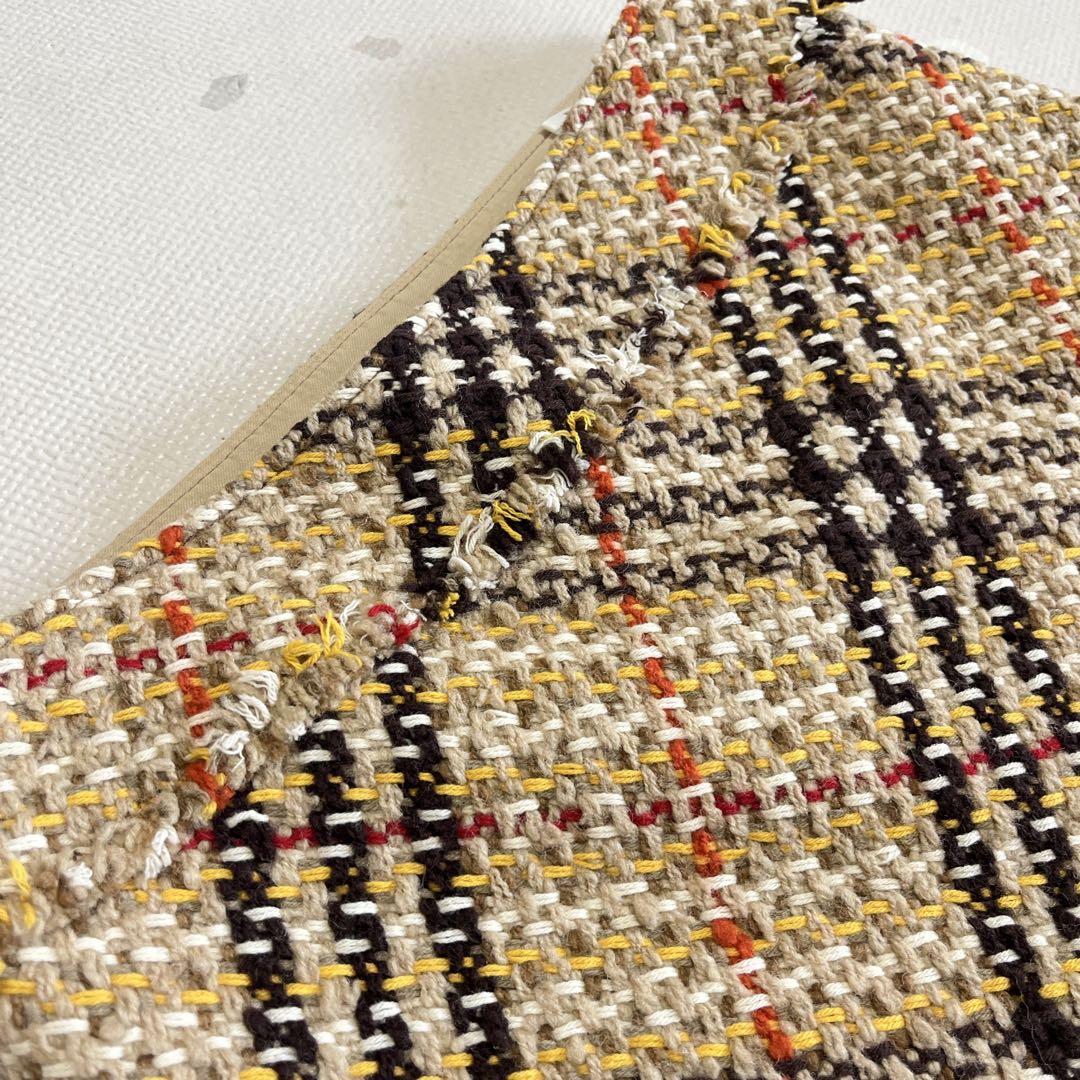 BURBERRY LONDON ツイード　スカート　フリンジ　カシミヤ混　40
