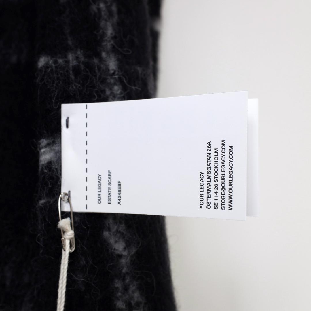小物 25aw Our Legacy ESTATE SCARF Black Fuzzy