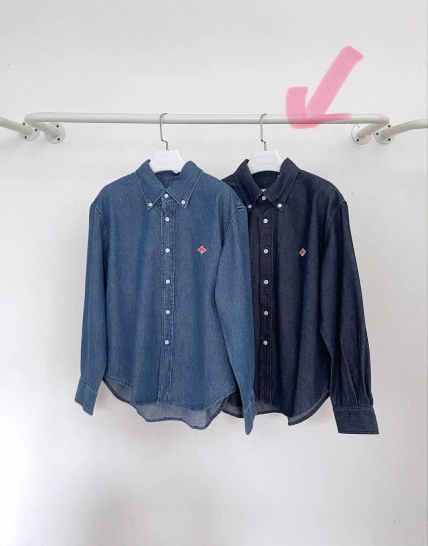 【新品未使用】DANTON/ダントン デニムダンガリー ボタンダウンシャツ 36