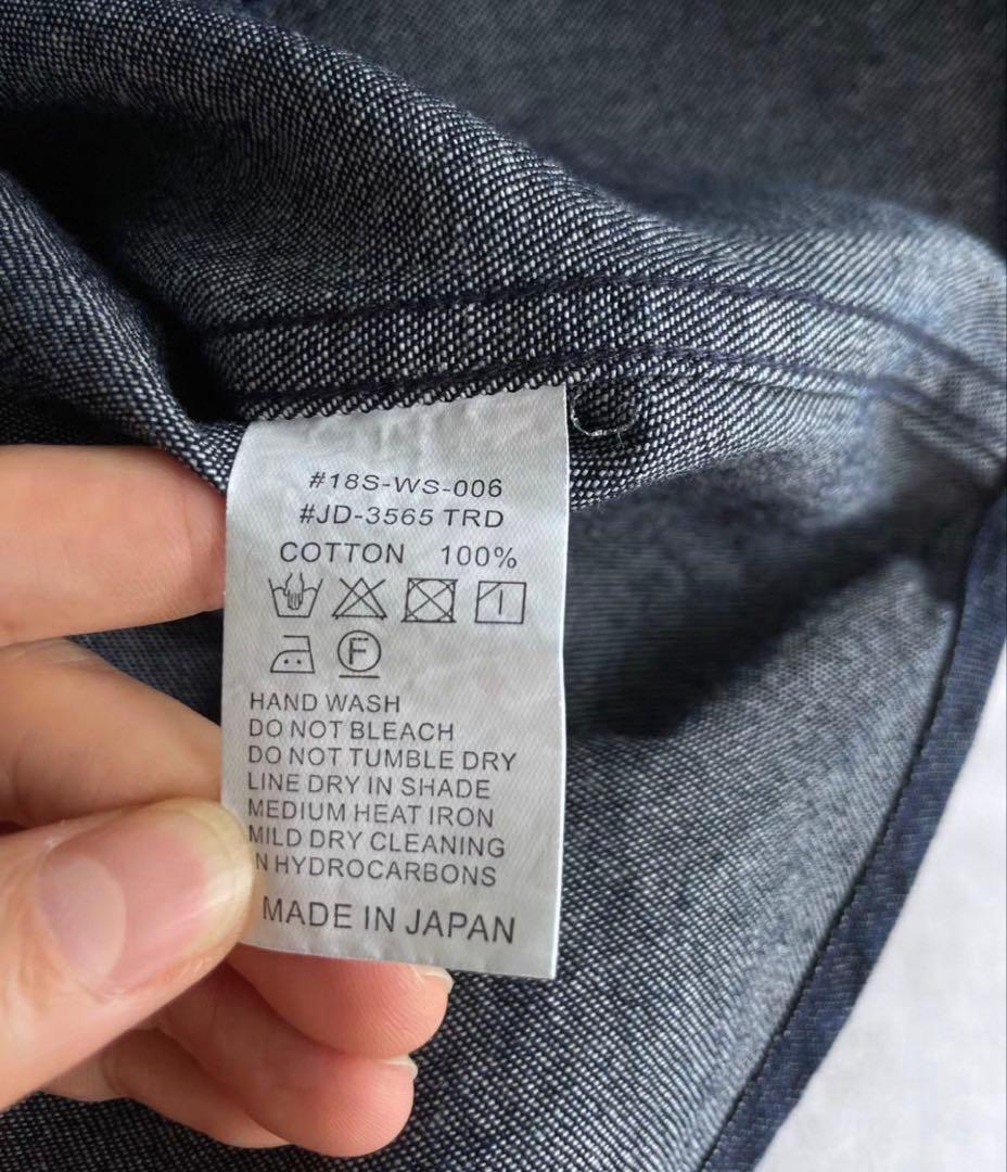 【新品未使用】DANTON/ダントン デニムダンガリー ボタンダウンシャツ 36