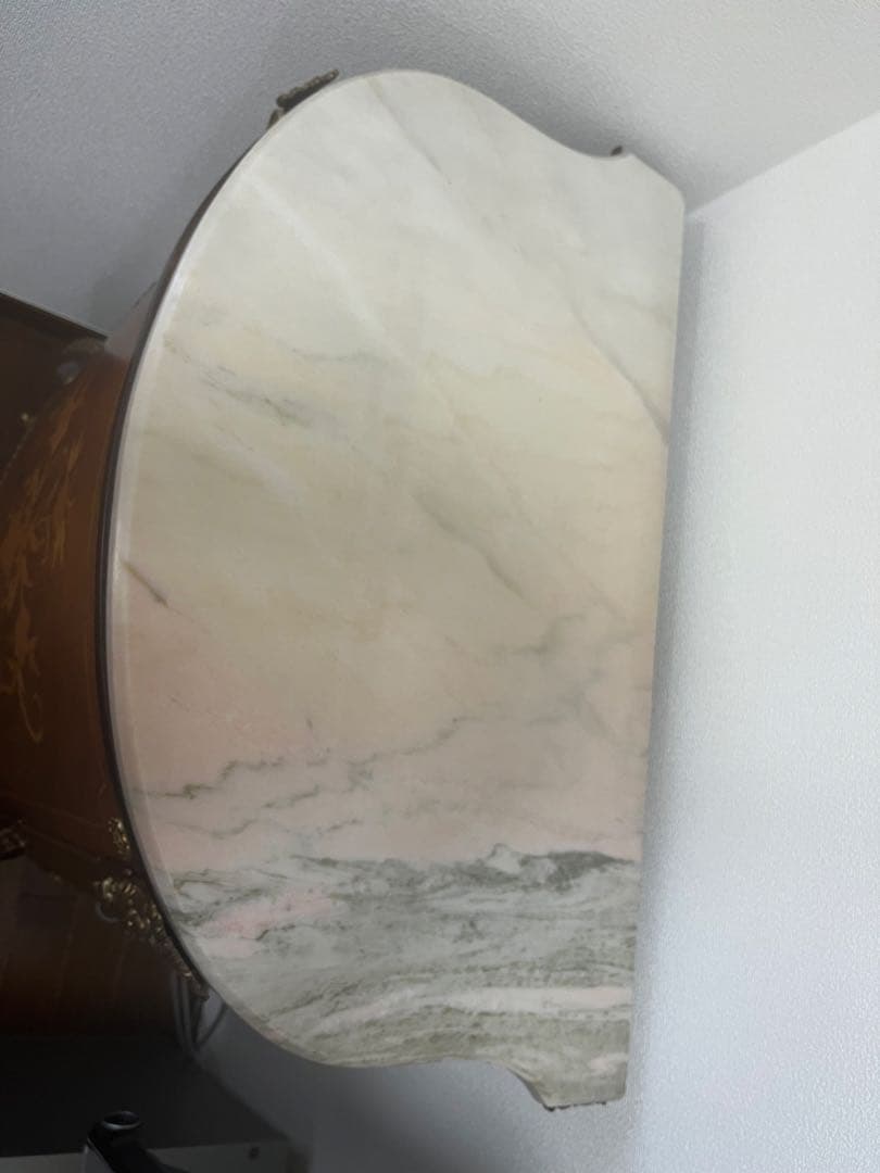 フローラルインレイ木製キャビネット　コモード