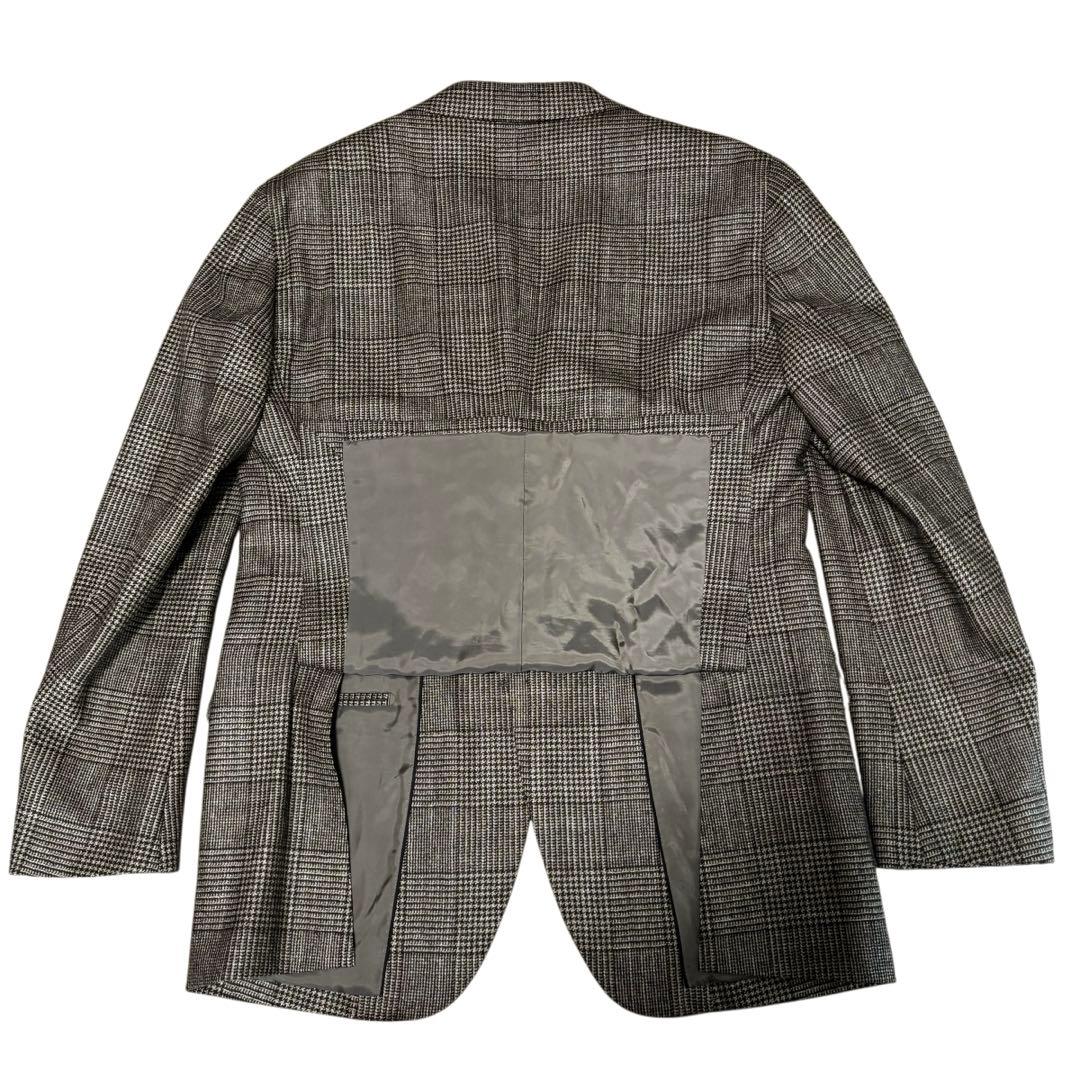 【菅野】五大陸　テーラードジャケット　ロロピアーナ　チェック　ブラウン