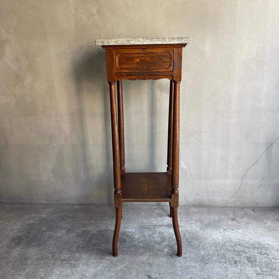 フレンチアンティーク 大理石天板の花台 / プランツスタンド