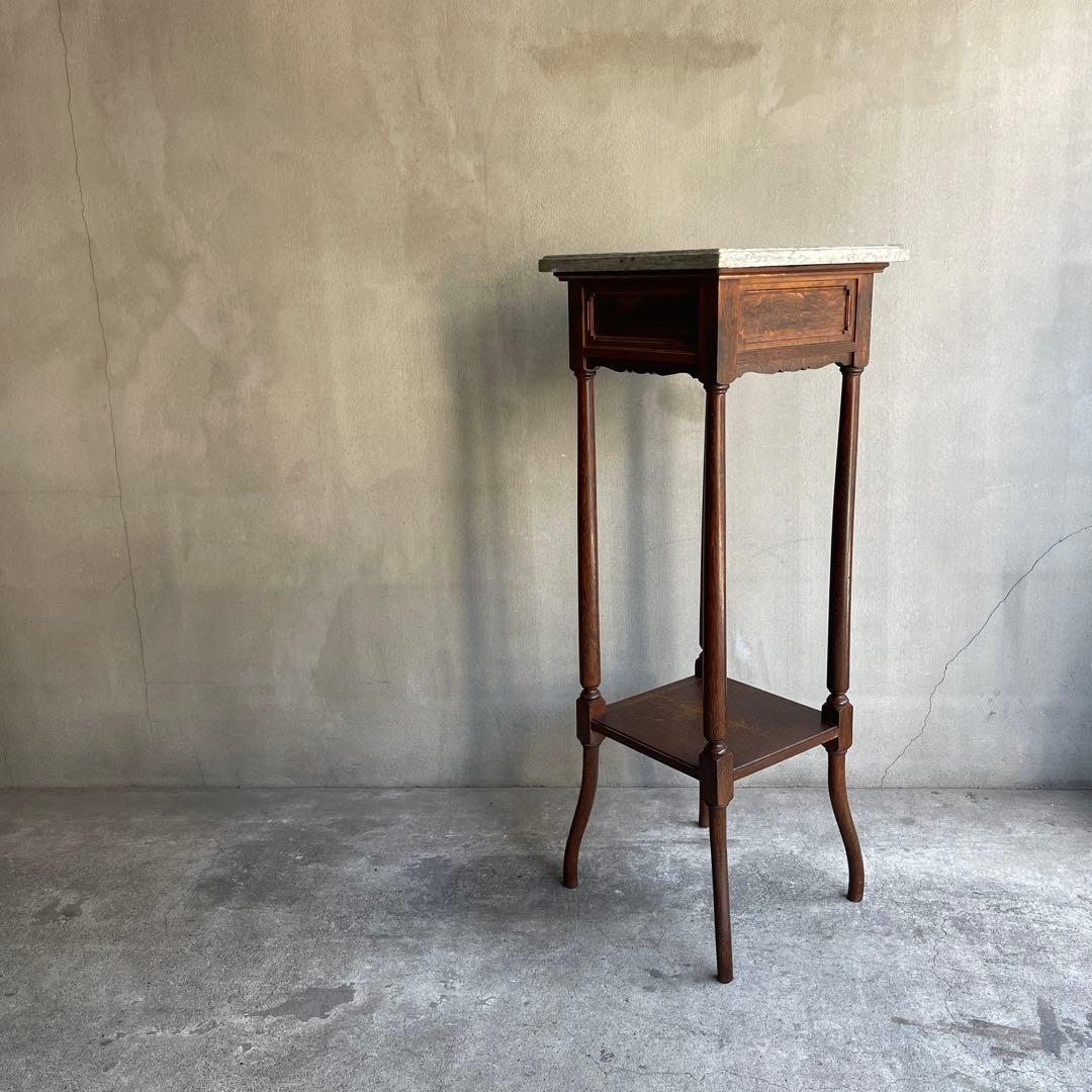 フレンチアンティーク 大理石天板の花台 / プランツスタンド