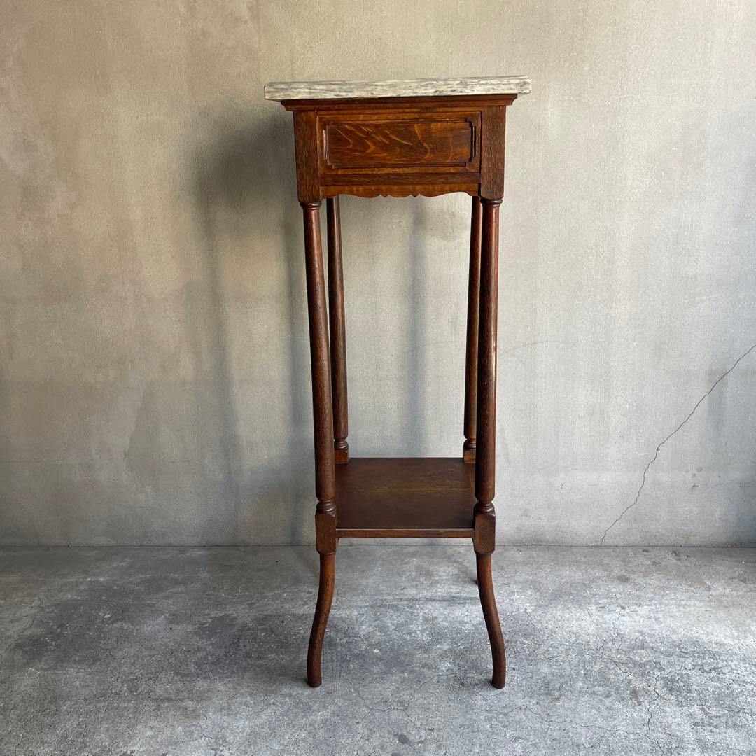 フレンチアンティーク 大理石天板の花台 / プランツスタンド