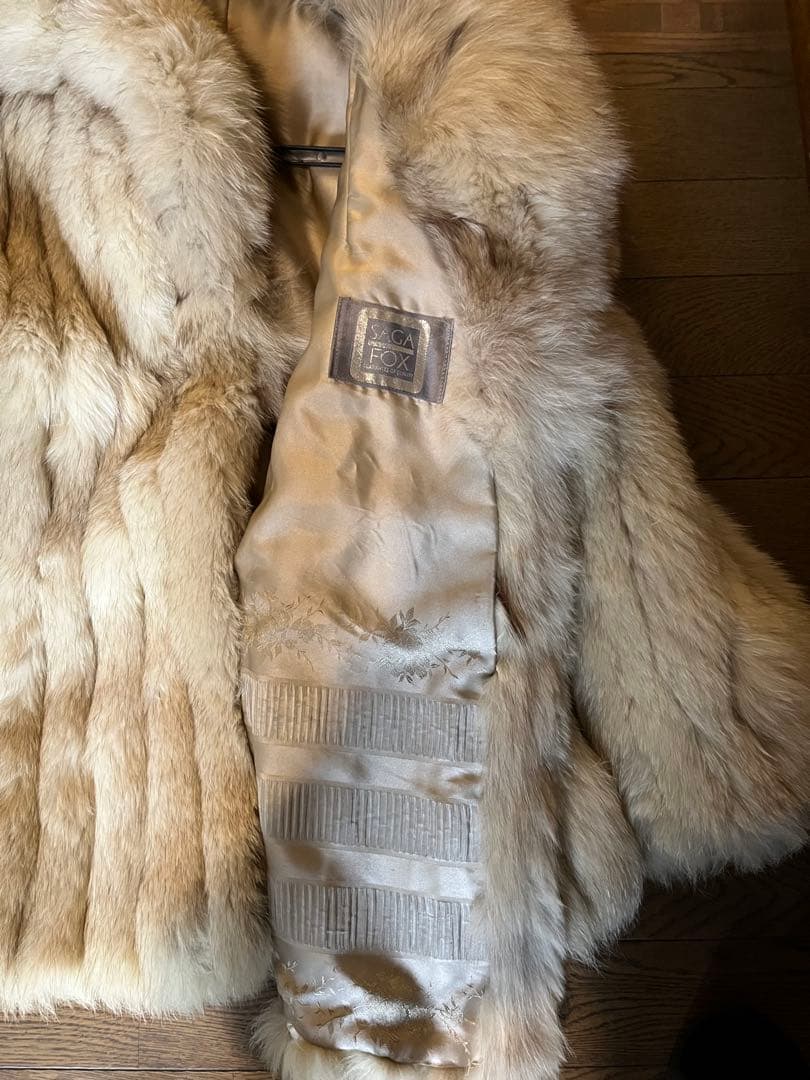 M’s ショップ専用 SAGA FOX ファーコート ライトグレージュ