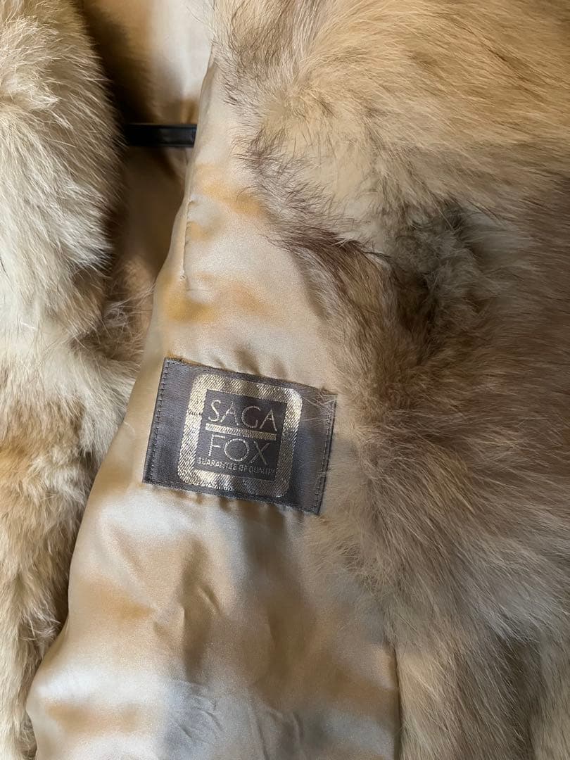 M’s ショップ専用 SAGA FOX ファーコート ライトグレージュ