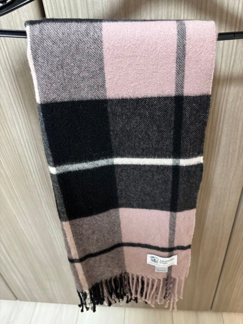 【美品】Johnstons of Elgin 100%カシミヤ マフラー