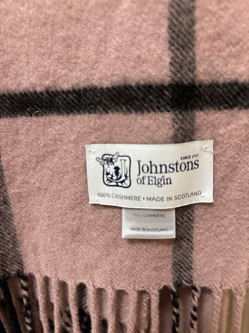 【美品】Johnstons of Elgin 100%カシミヤ マフラー